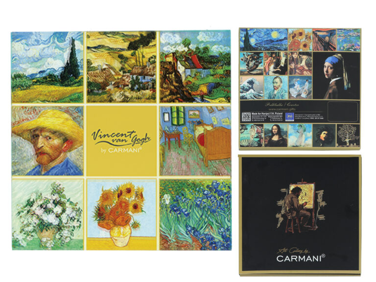 Podkładka szklana - V. van Gogh, kolaż (CARMANI)