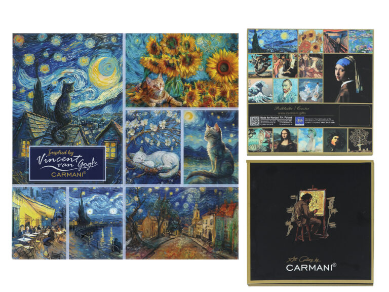 Podkładka szklana - V. van Gogh, kolaż (CARMANI)