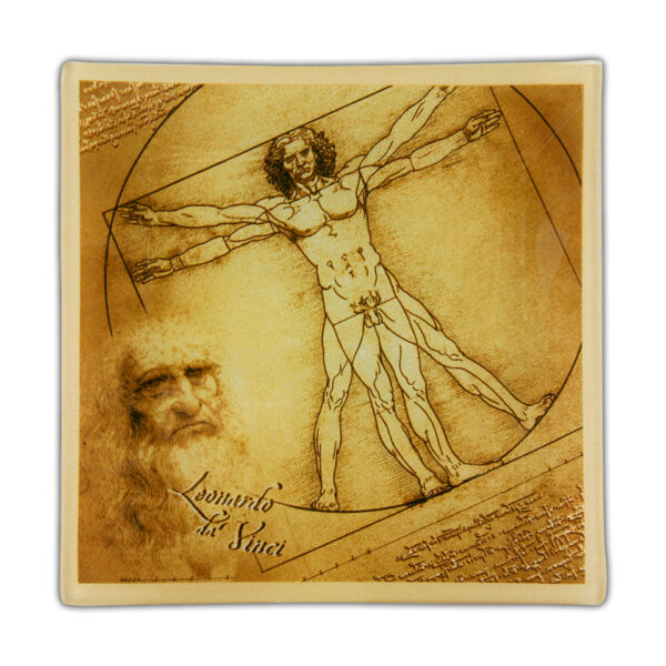 Talerz dekoracyjny - L. da Vinci, Człowiek Witruwiański (CARMANI)