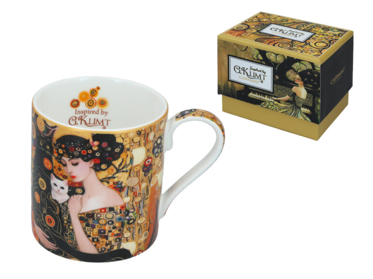 Kubek - Inspirowany malarstwem G. Klimt, Kobieta z kotem (CARMANI)