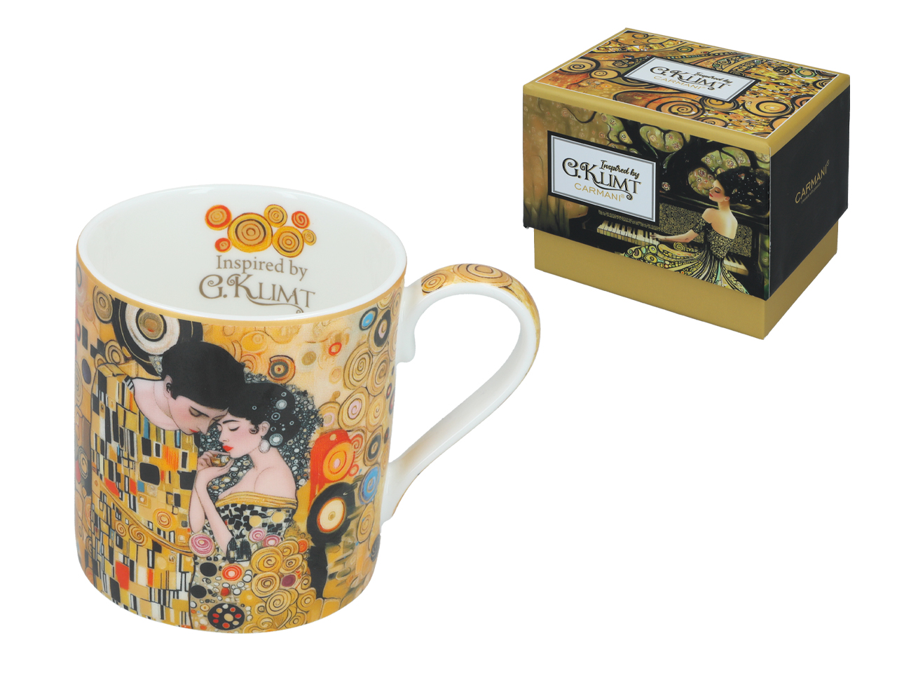 Kubek - Inspirowany malarstwem G. Klimt, Kobieta i mężczyzna (CARMANI)