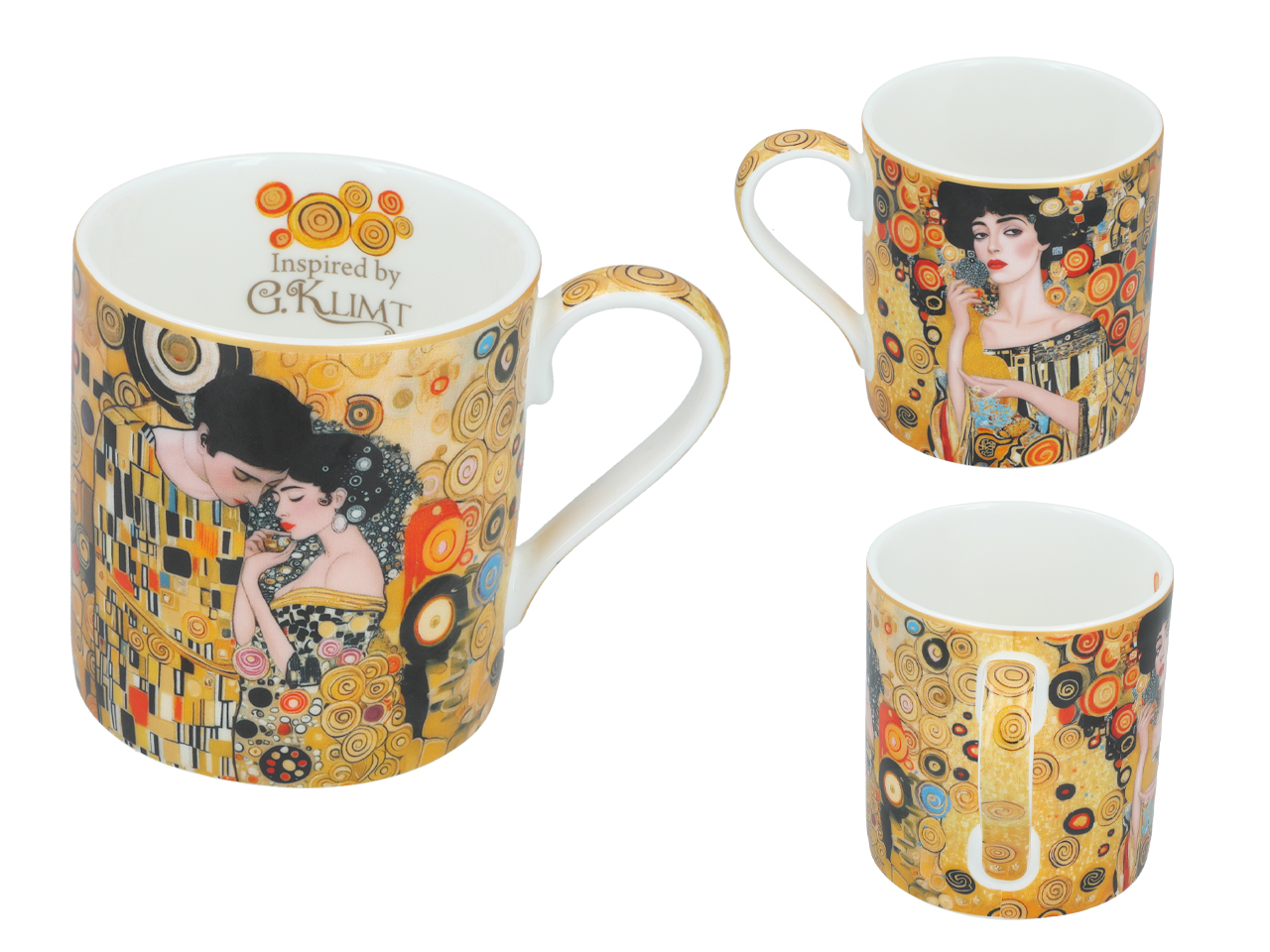 Kubek - Inspirowany malarstwem G. Klimt, Kobieta i mężczyzna (CARMANI) - obrazek 2