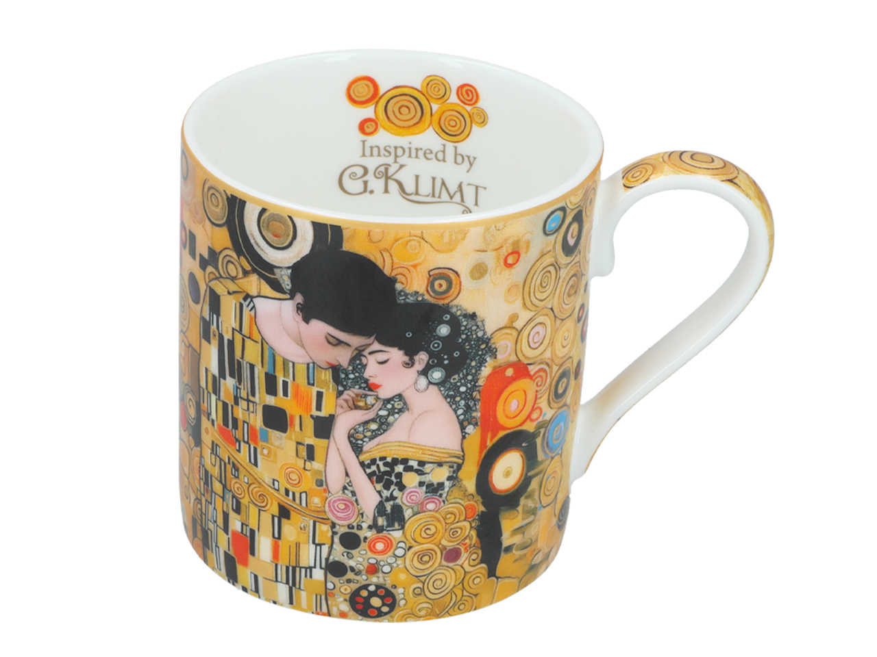 Kubek - Inspirowany malarstwem G. Klimt, Kobieta i mężczyzna (CARMANI) - obrazek 3