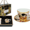 Filiżanka espresso Vanessa - G. Klimt, Pocałunek, białe tło (CARMANI)