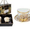 Filiżanka espresso Vanessa - G. Klimt, Drzewo życia, białe tło (CARMANI)