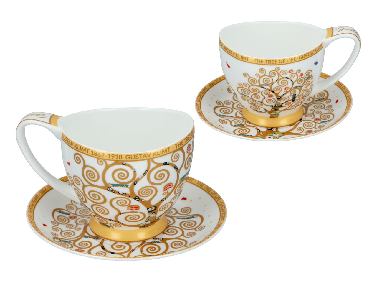 Filiżanka espresso Vanessa - G. Klimt, Drzewo życia, białe tło (CARMANI) - obrazek 2