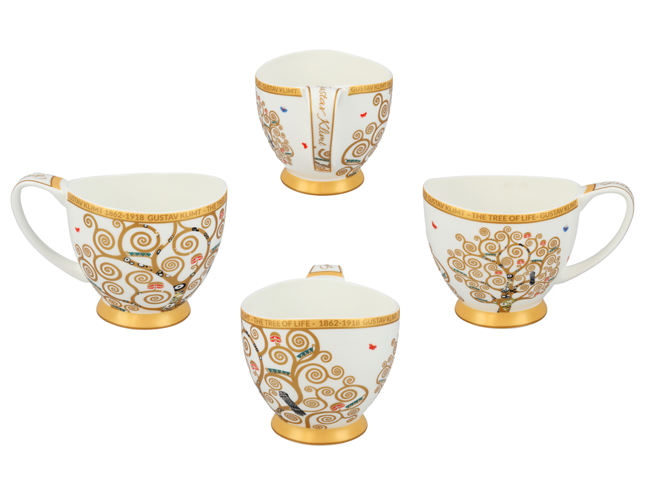 Filiżanka espresso Vanessa - G. Klimt, Drzewo życia, białe tło (CARMANI) - obrazek 3