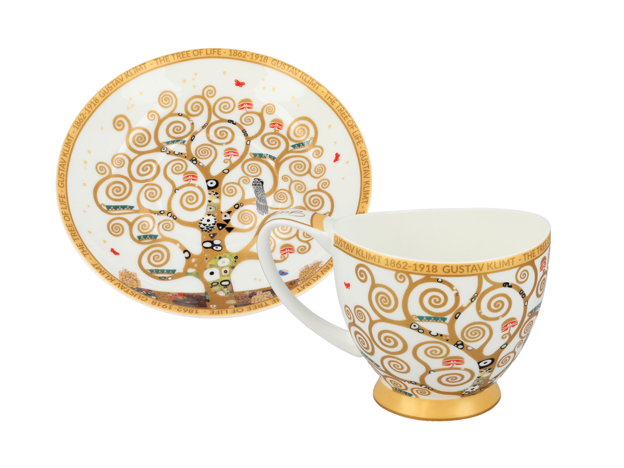 Filiżanka espresso Vanessa - G. Klimt, Drzewo życia, białe tło (CARMANI) - obrazek 4
