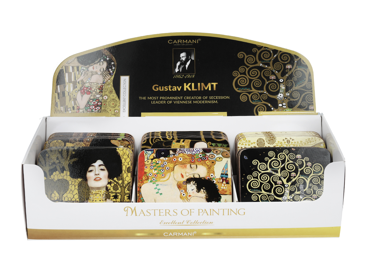 36 podkładek korkowych, display - G. Klimt, mix - obrazek 3