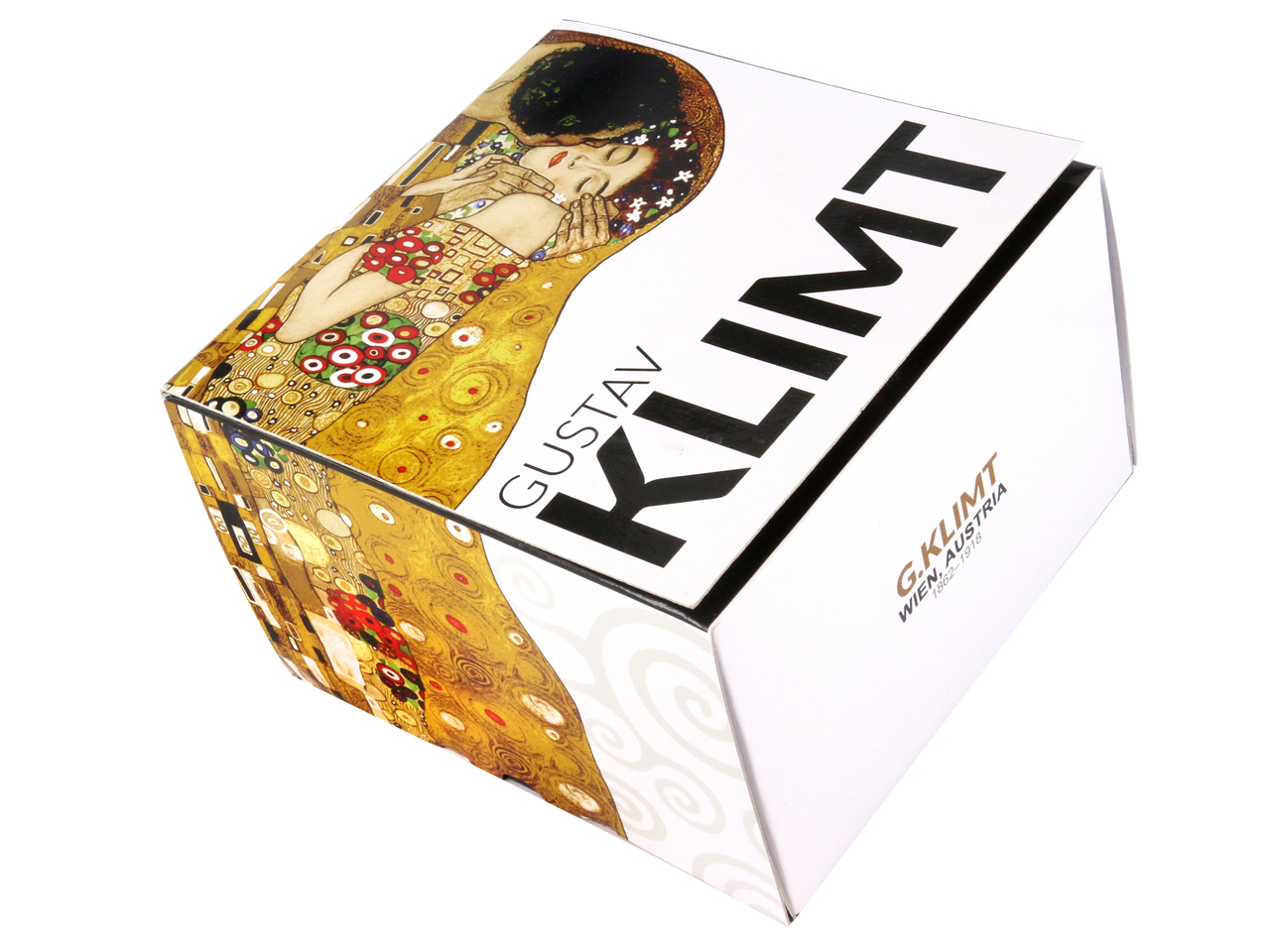 Kubek - G. Klimt, Pocałunek, czarne tło (CARMANI) - obrazek 4
