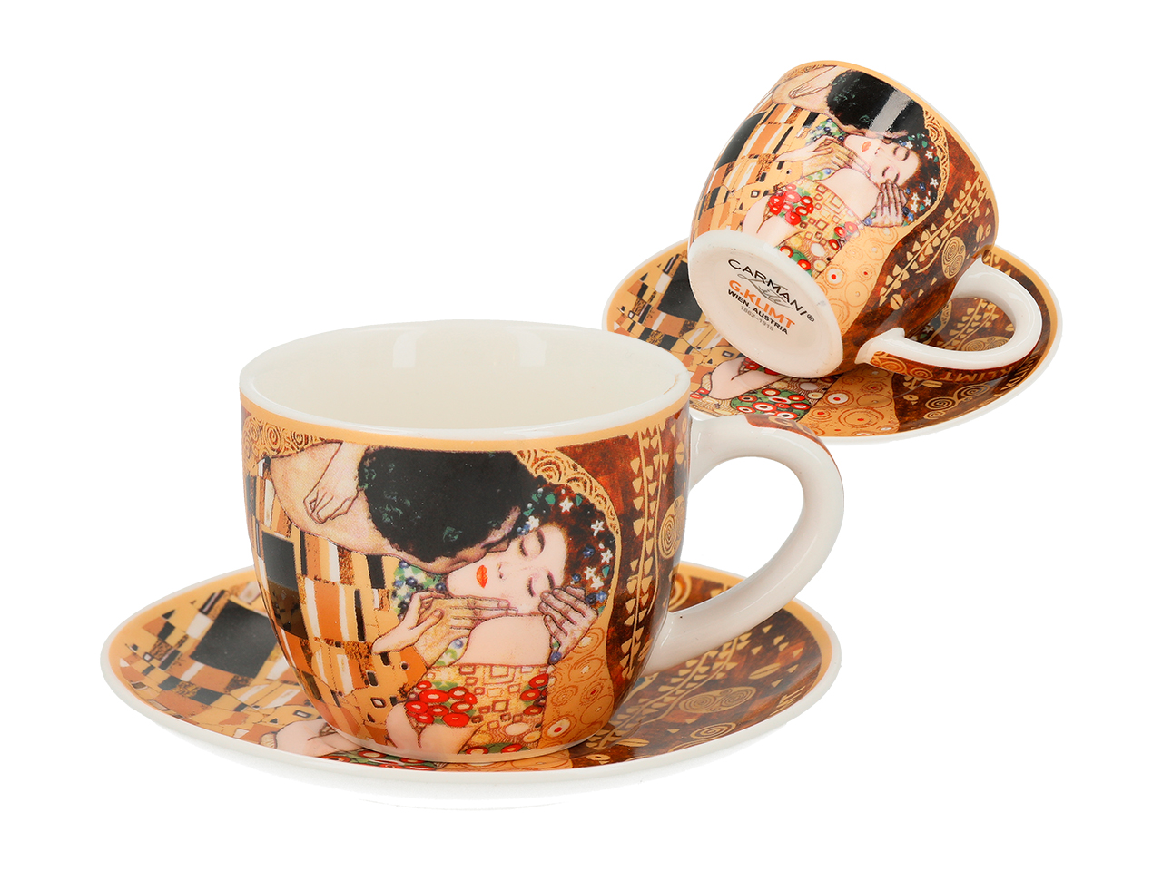 Filiżanka espresso ze spodkiem - G. Klimt, Pocałunek (CARMANI) - obrazek 2