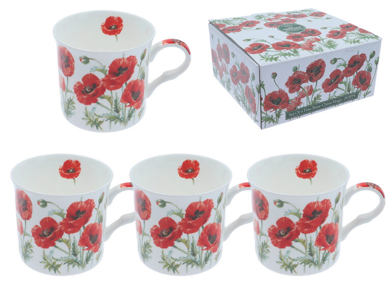 Kpl. 4 kubków - Summer Poppy (FBCh)