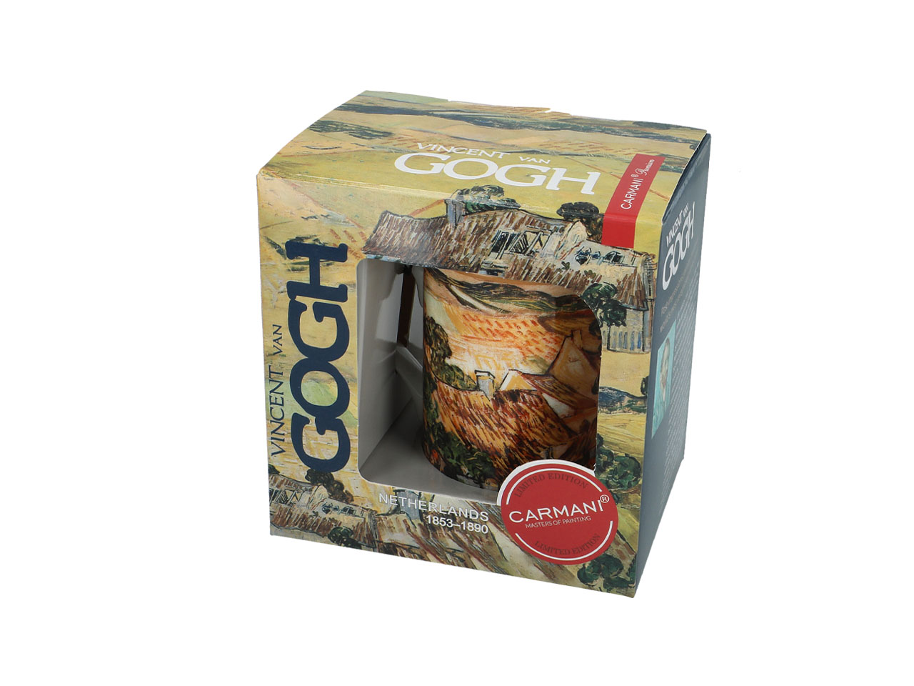 Kubek Classic New - V. van Gogh, Chaty kryte strzechą na wzgórzu (CARMANI) - obrazek 4