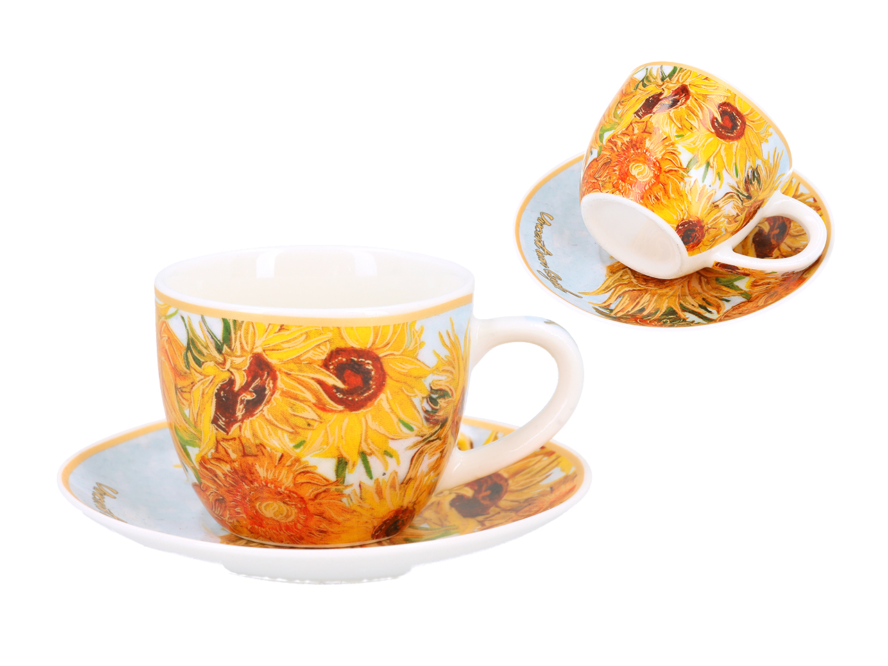 Filiżanka espresso ze spodkiem - V. van Gogh, Słoneczniki (CARMANI) - obrazek 2