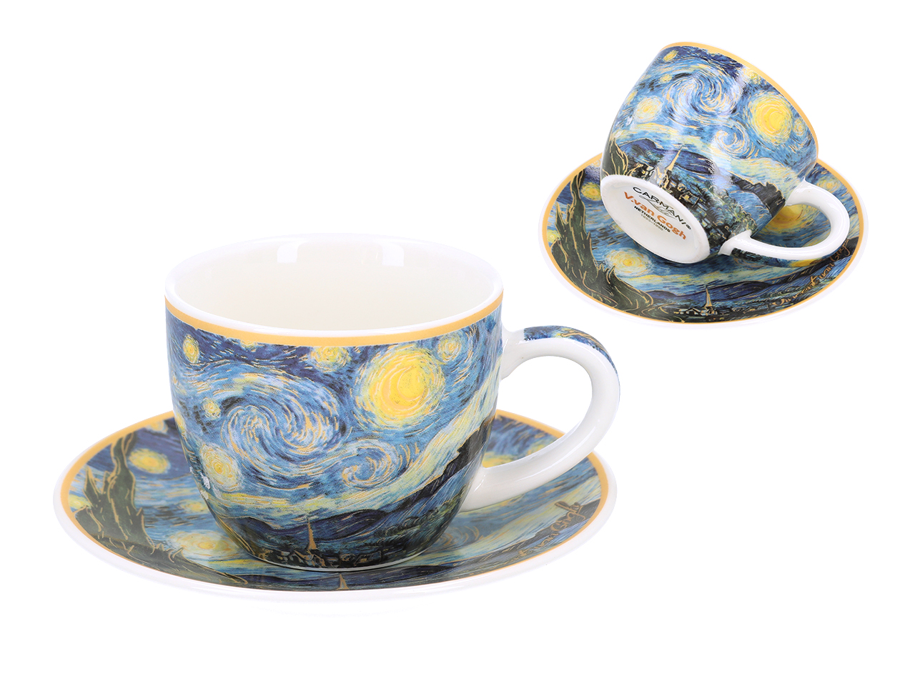 Filiżanka espresso ze spodkiem - V. van Gogh, Gwiaździsta noc (CARMANI) - obrazek 2