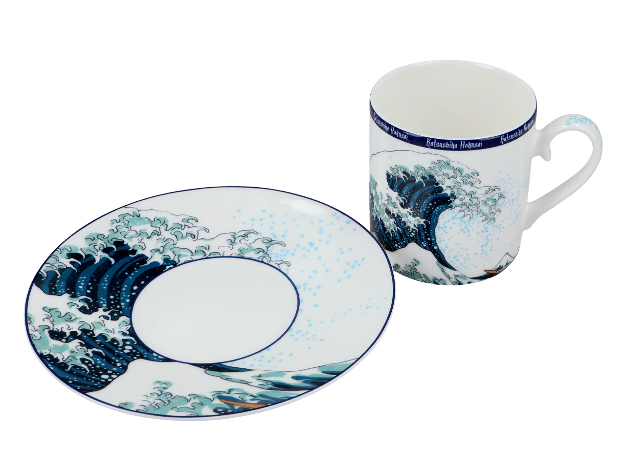 Kpl. Filiżanka ze spodkiem - Hokusai Katsushika, Wielka fala w Kanagawie (CARMANI) - obrazek 3