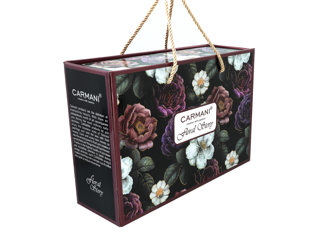 Kpl. 2 filiżanek ze spodkami - Floral story (CARMANI) - obrazek 5