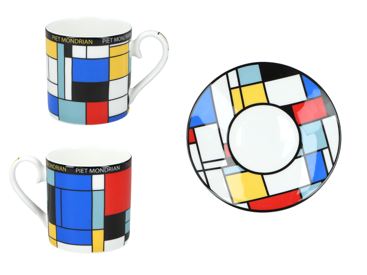 Kpl. Filiżanka ze spodkiem - P. Mondrian, Composition A (CARMANI) - obrazek 4